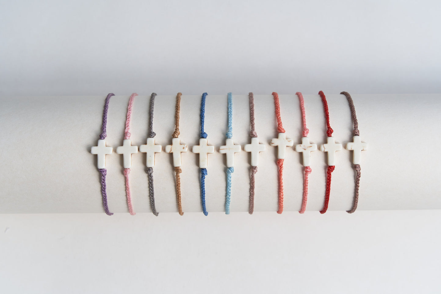 Handmade Bracelet - Howlite Cross