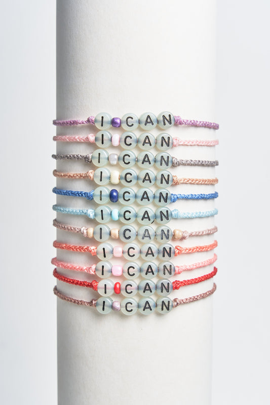 Handmade Bracelet - "I can" - Affirmation Quotes